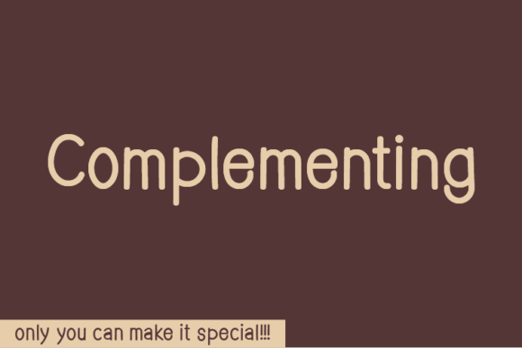 Complementing: A Handwritten Font for Creative Makers